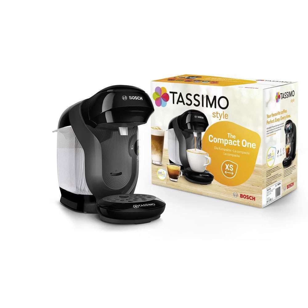 Кафемашина Bosch Tassimo Style TAS1102, 1400 W, 3.3 бара, 0.7 л, Самопочистване и декалциране, Капсули, Черен