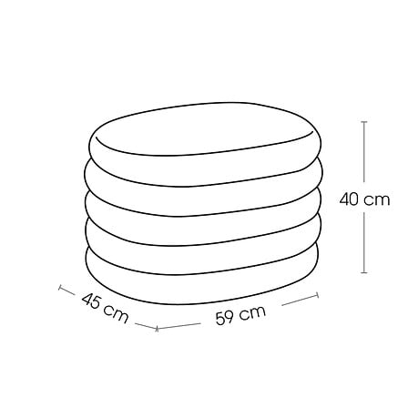 Пуф със съхранение atmosphera Giulia, Букле, Бял