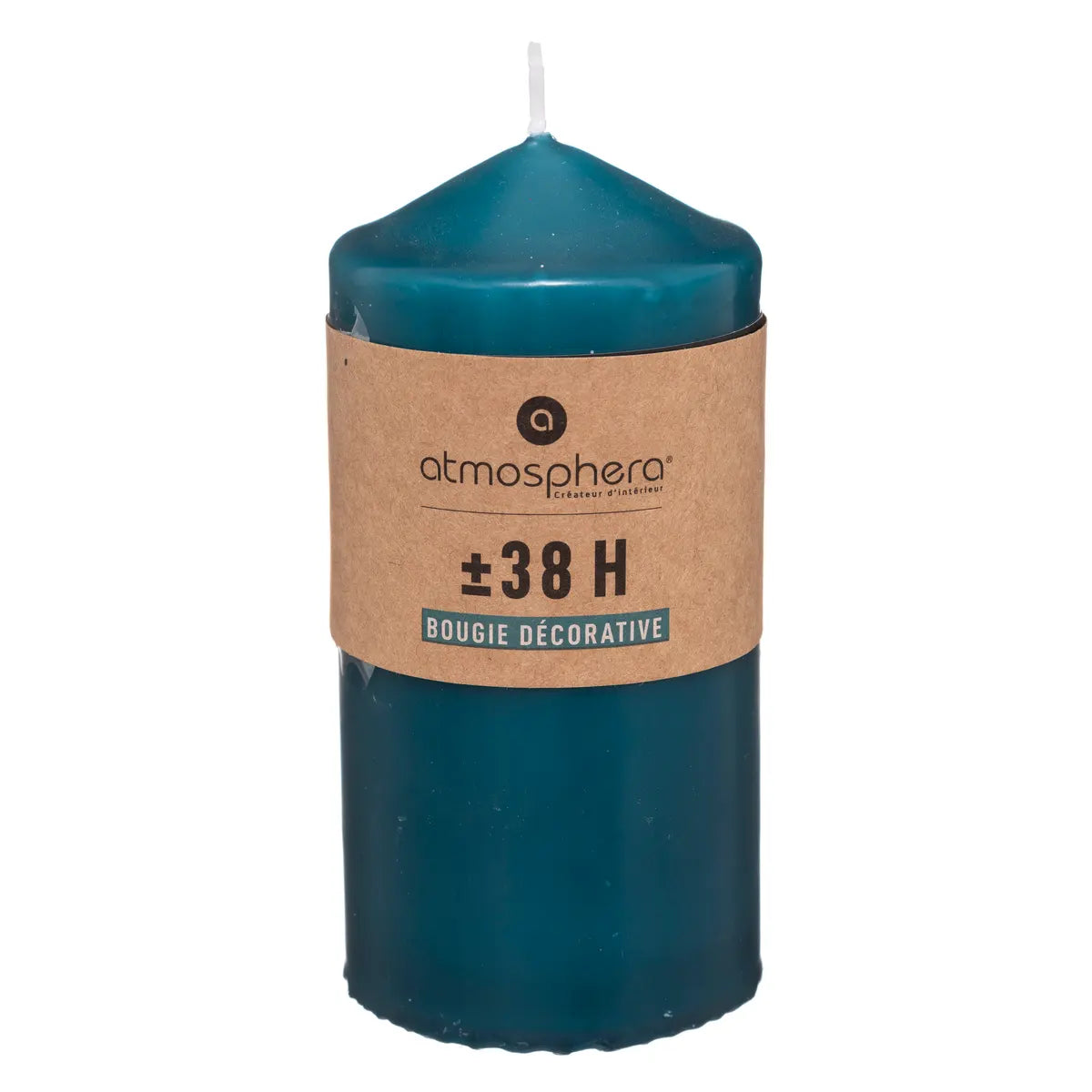 Свещ без аромат atmosphera Hugo, Кръгла, 7x13 cm