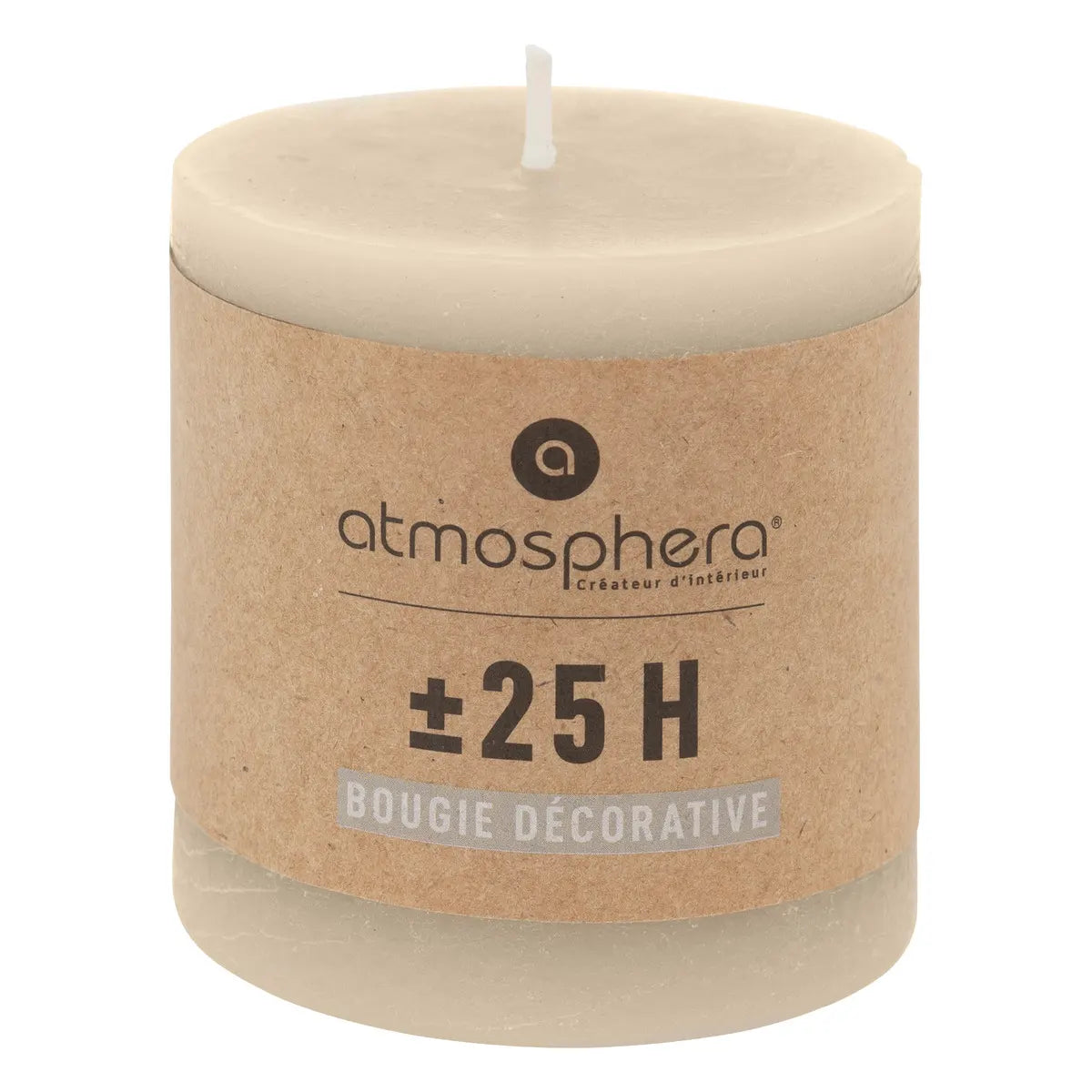 Свещ без аромат atmosphera Olia, Кръгла, 6.7x7 cm