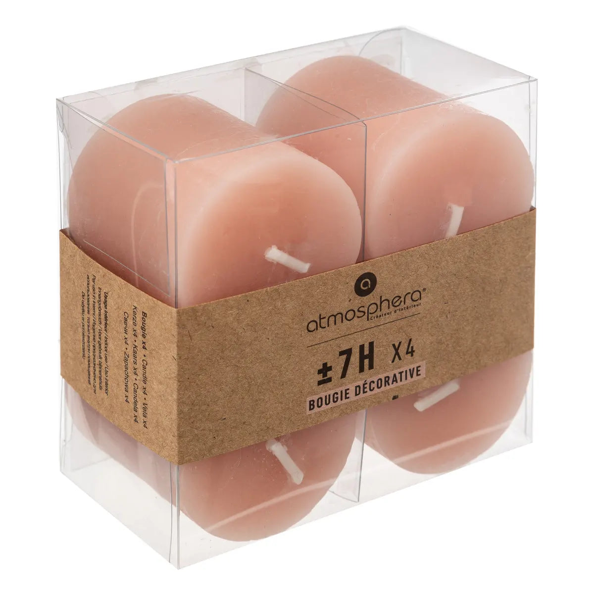 Свещи без аромат atmosphera Olia, 4.5 cm, 4 бр