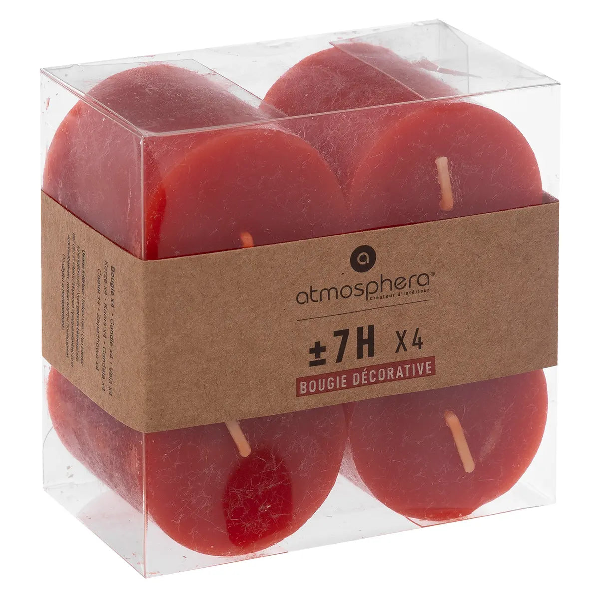 Свещи без аромат atmosphera Olia, 4.5 cm, 4 бр