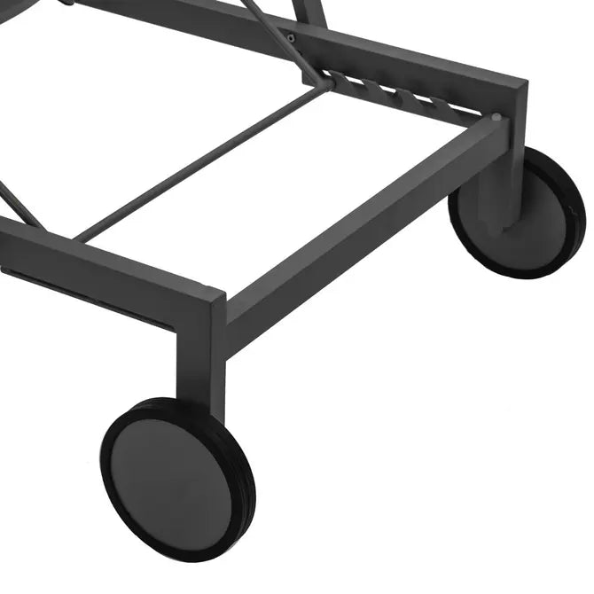 Алуминиев шезлонг с колелца Hesperide Ocala, Антрацит/Графит