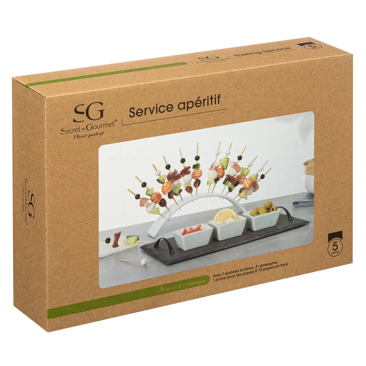 Чиния за предястия atmosphera, 30х20 cm, Порцелан/шисти/бамбук