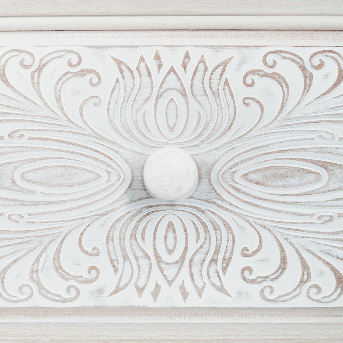 Скрин atmosphera Hina, 3 чекмеджета, MDF, Бял