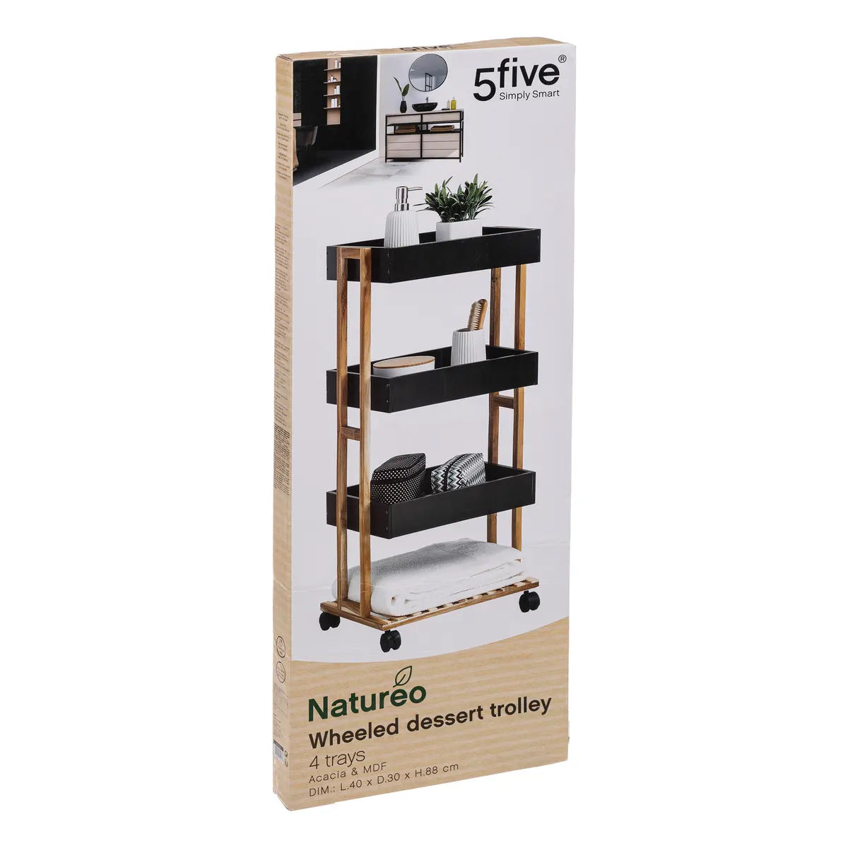 Етажерка на колела 5five Natureo, 4 нива