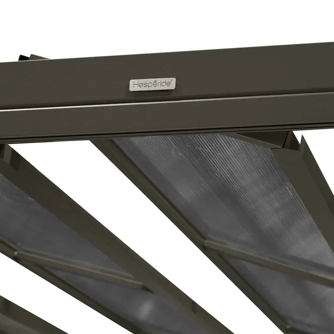 Ламелна беседка Hesperide Belize, Графит, 3.8x3 m
