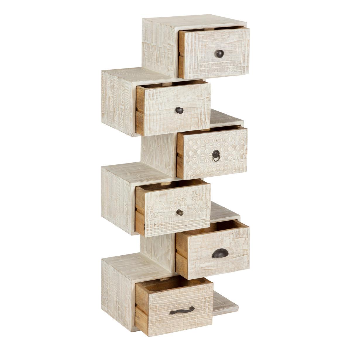 Скрин atmosphera Ajay, 6 чекмеджета, Мангово дърво