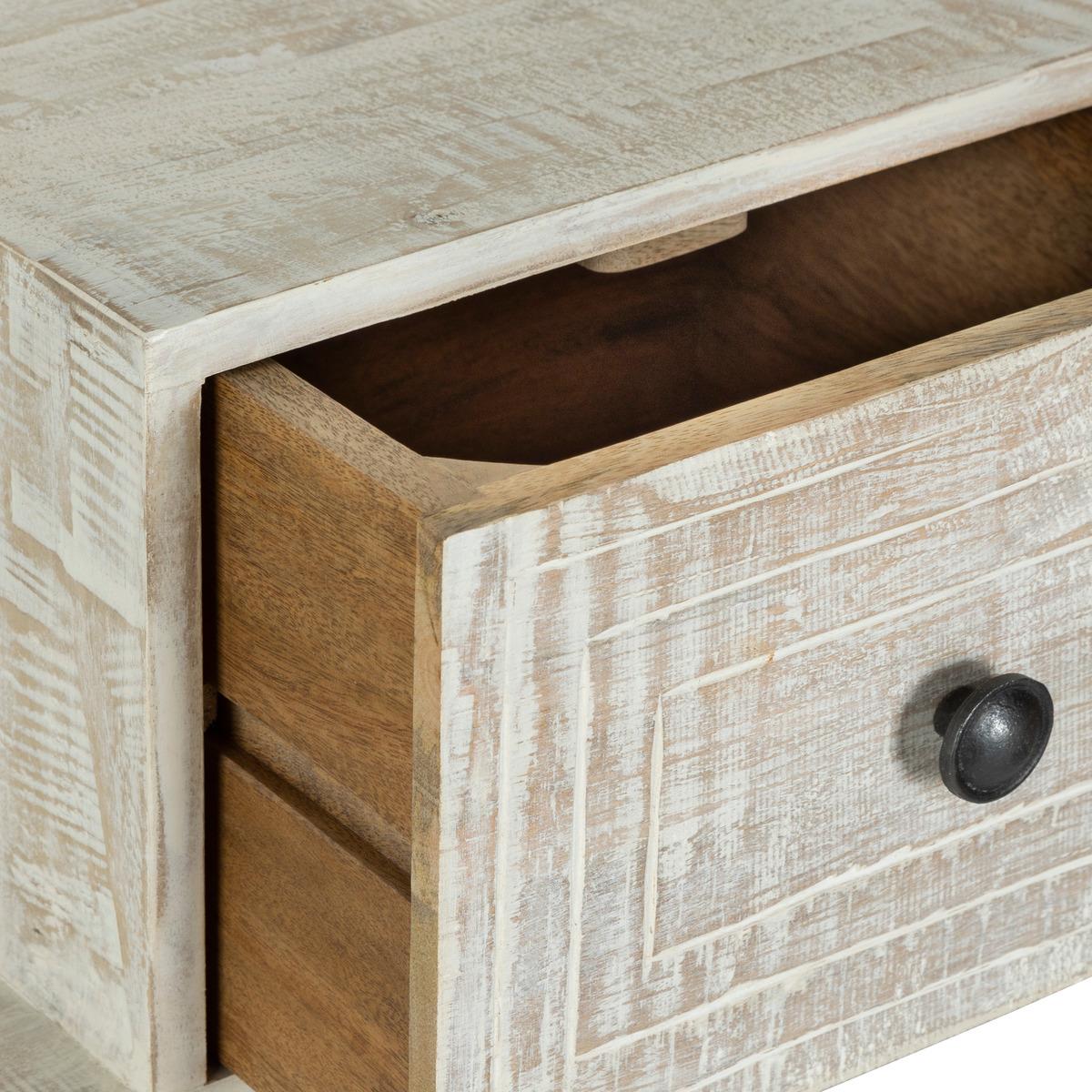 Скрин atmosphera Ajay, 6 чекмеджета, Мангово дърво