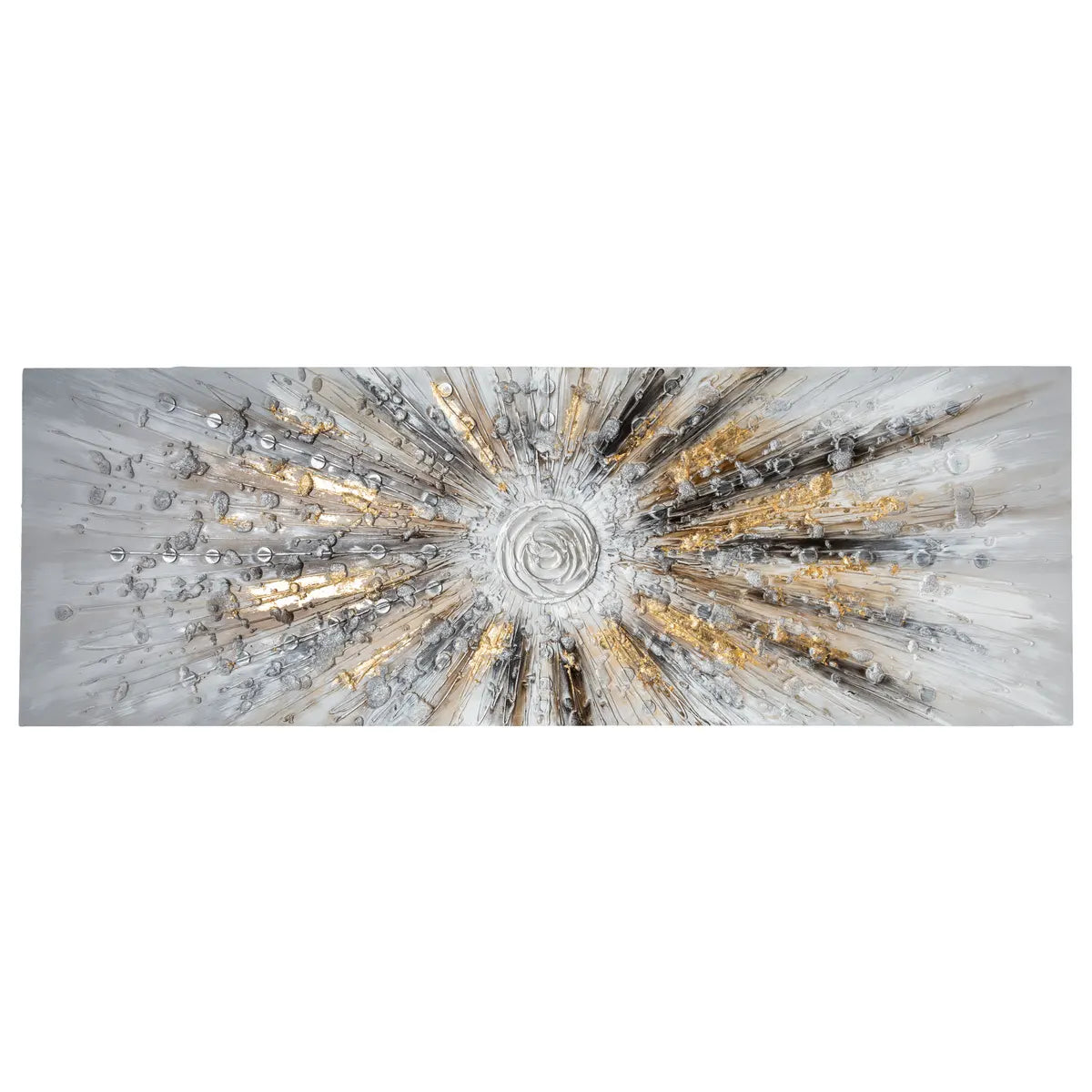 Картина atmosphera Kylia, Ръчно рисувано платно 150x150 см, Златна, Асорти дизайни