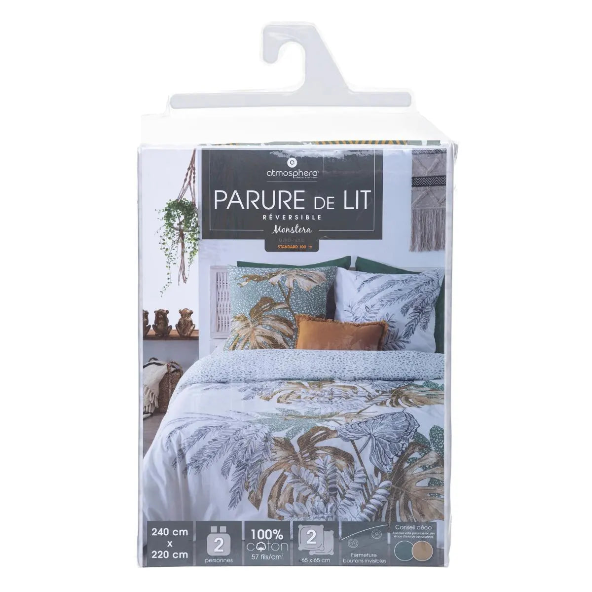 Спално бельо atmosphera Monstera, Памук, 240x220 cm