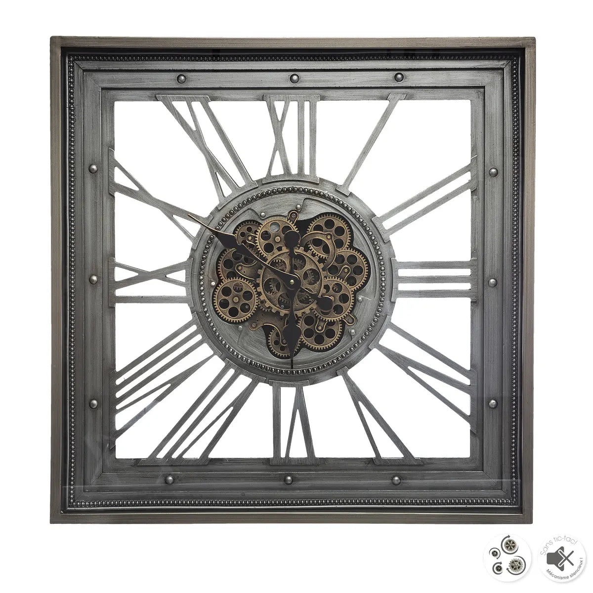 Стенен часовник atmosphera Ezra, Механизъм, 80x80 см, Метал