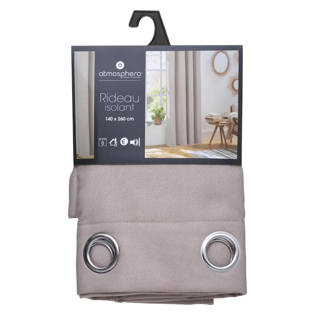 Термо завеса atmosphera Isa, 140x260 cm