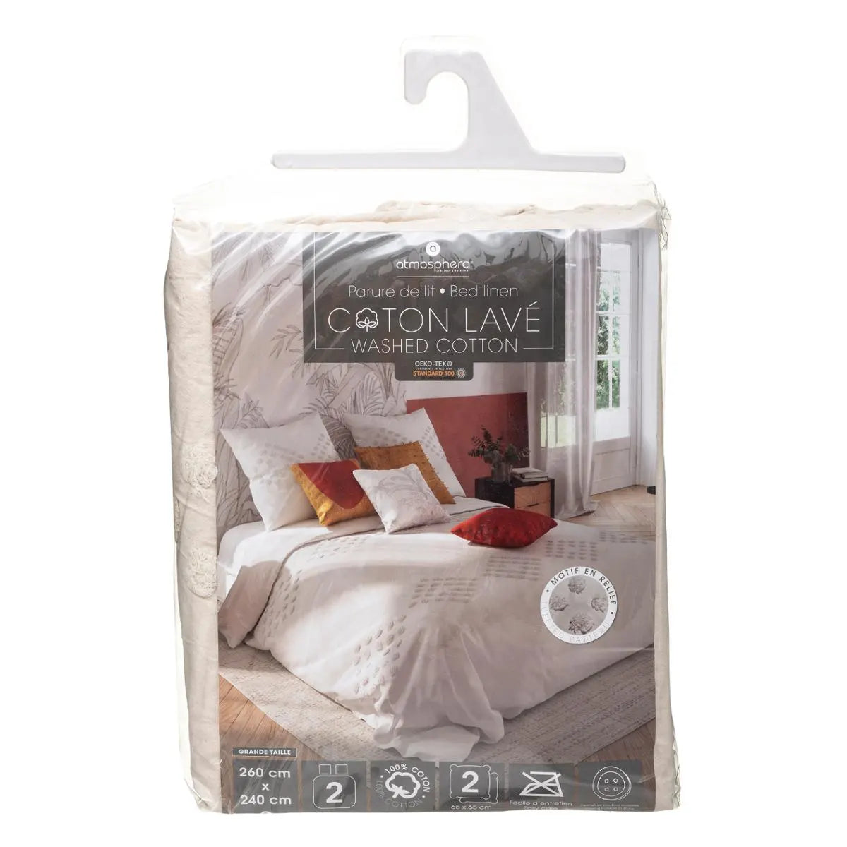 Спален комплект atmosphera Ivory, Релефен памук
