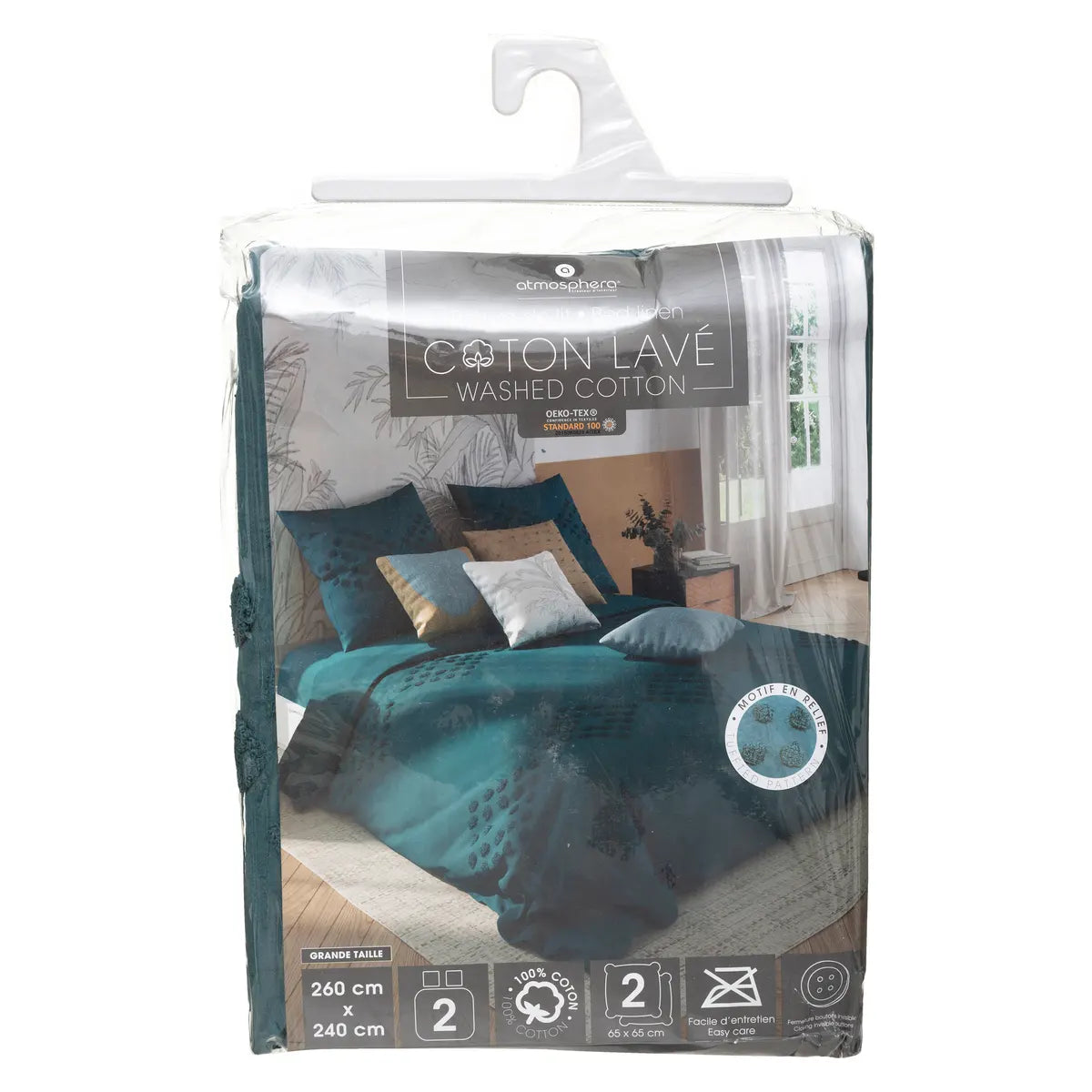 Спално бельо atmosphera, Памук, 260x240 cm, Тюркоаз