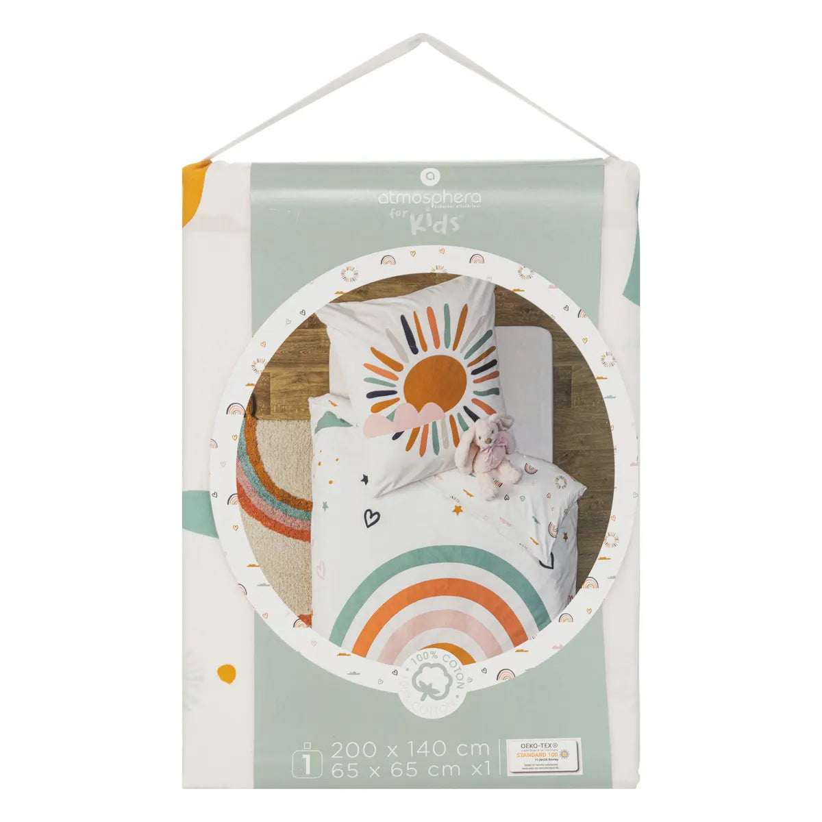 Детско спално бельо atmosphera Rainbow, 140x200 cm