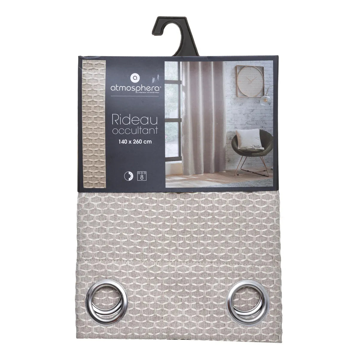 Блекаут завеса atmosphera Mattone, 140x260 см, Ленен цвят