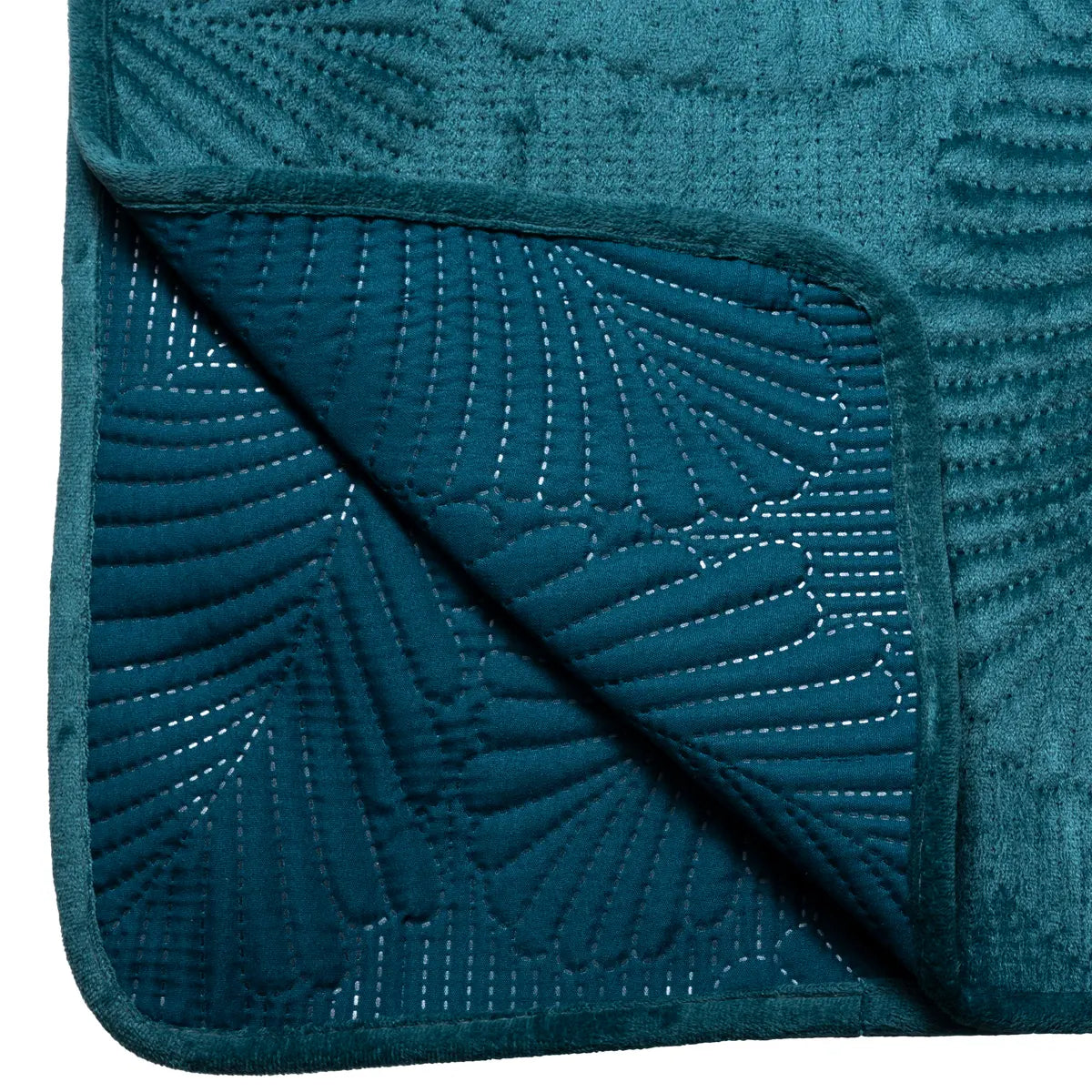 Шалте atmosphera Leaf, Велур, 240x260 cm, Тюркоаз