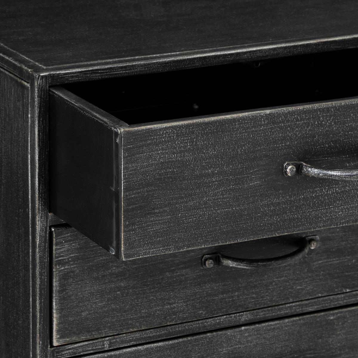 Скрин atmosphera Sevin, 6 чекмеджета, Тъмносив