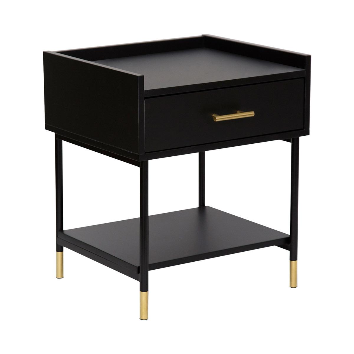Нощно шкафче atmosphera Tedy, 53 cm, Черен