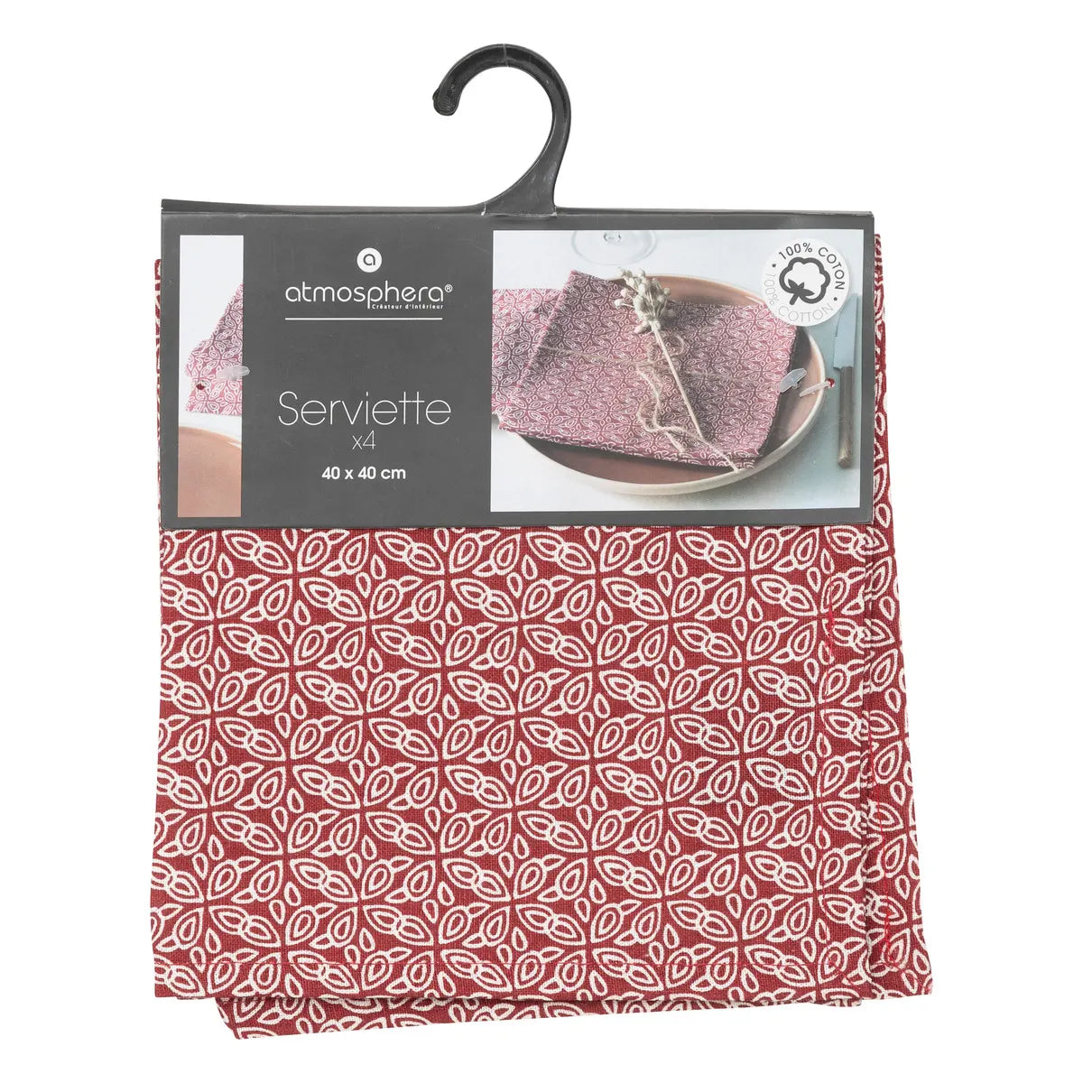 Сет салфетки atmosphera Paty, 40x40 cm, 4 бр