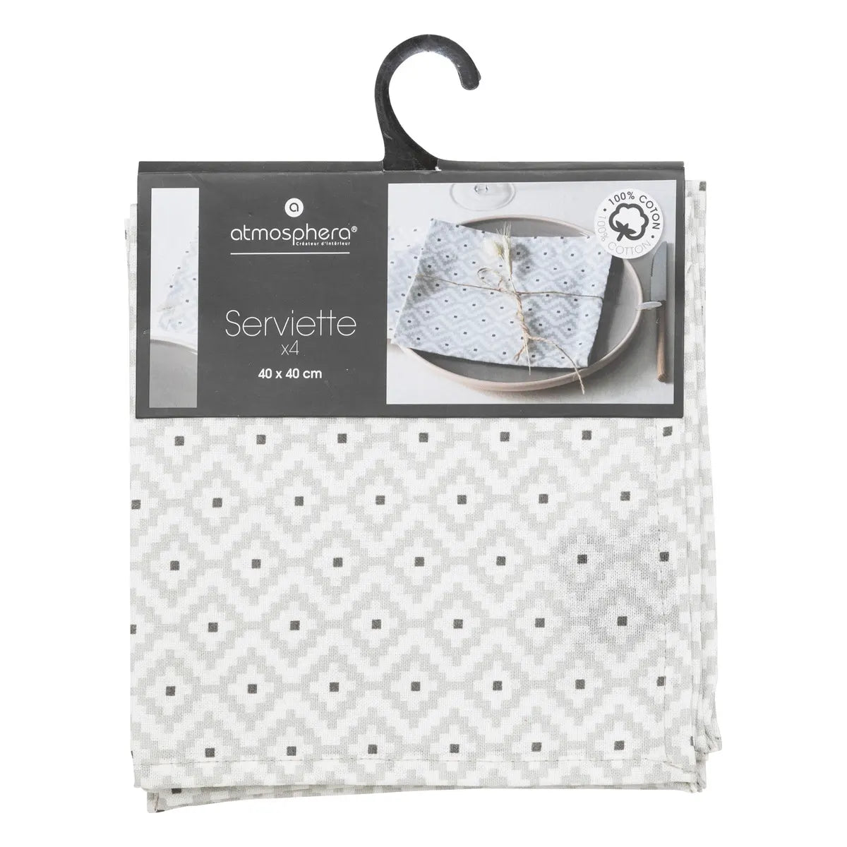 Сет салфетки atmosphera Paty, 40x40 cm, 4 бр