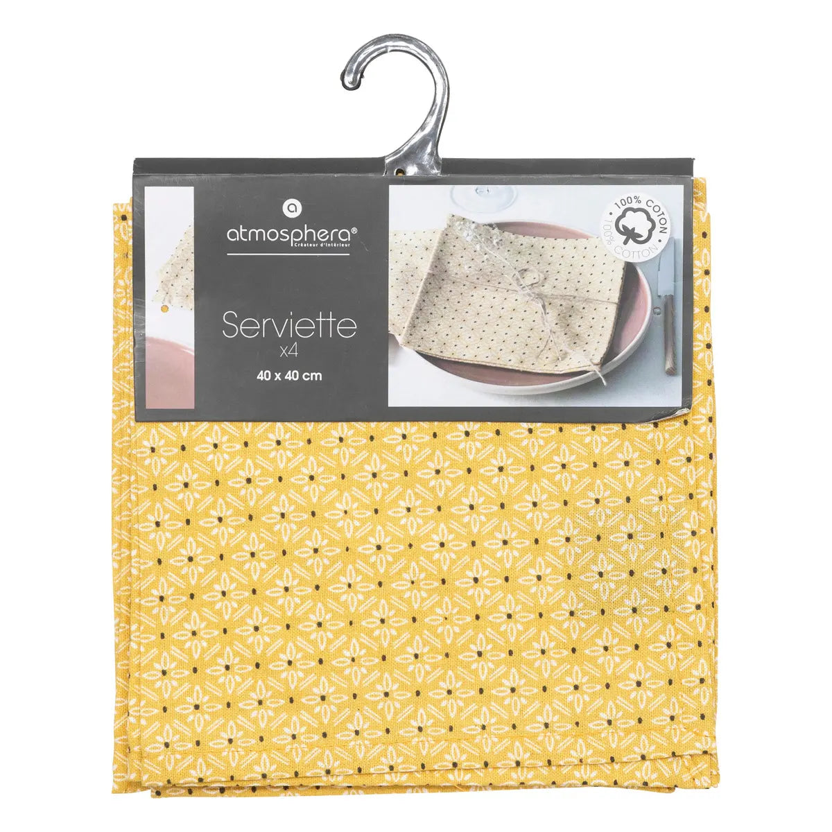 Сет салфетки atmosphera Paty, 40x40 cm, 4 бр