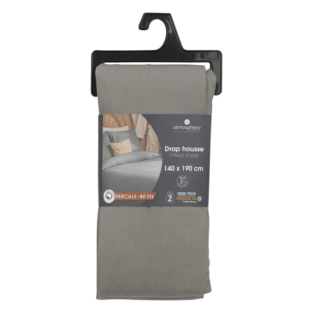 Еластичен чаршаф atmosphera, Перкал, 140x190 cm