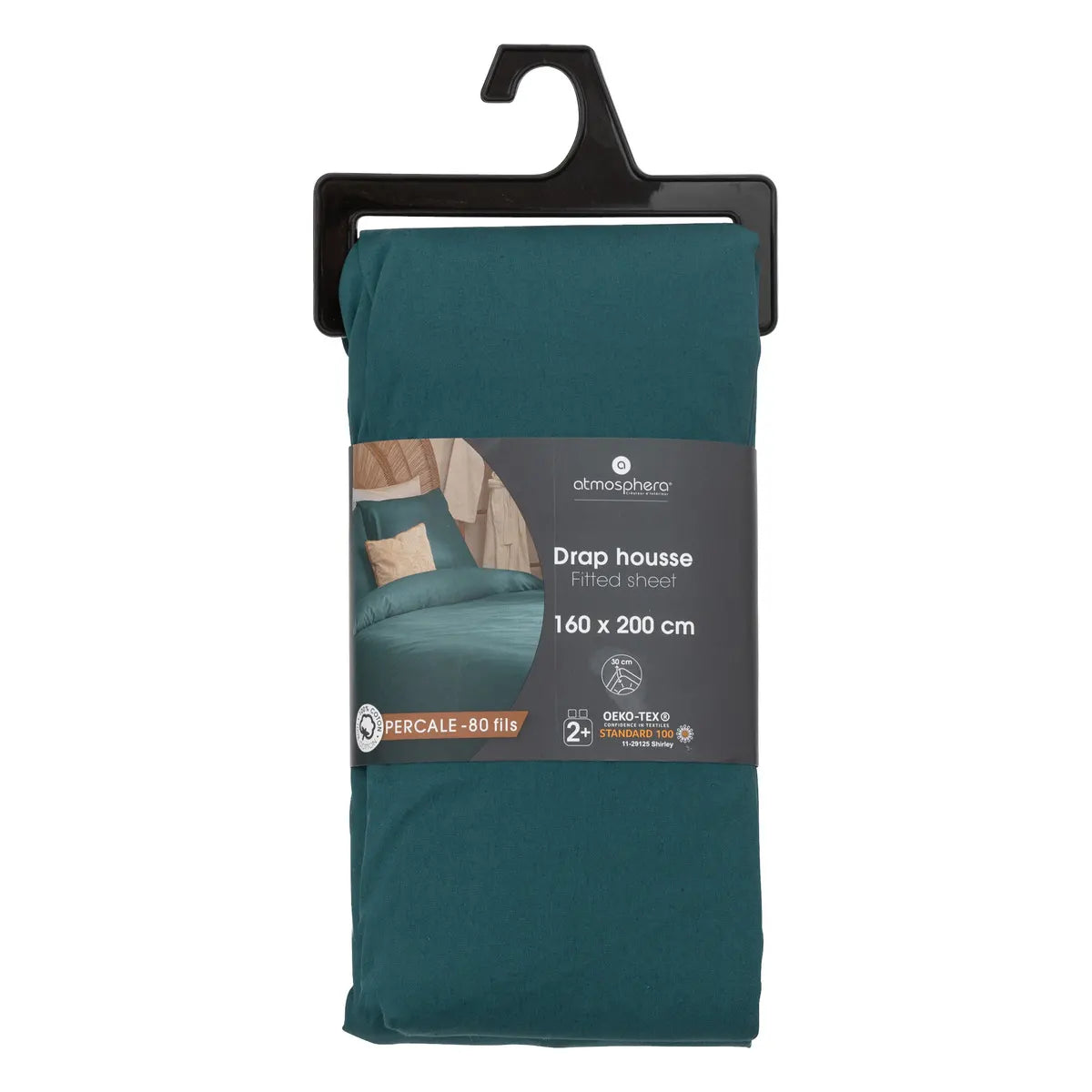 Еластичен чаршаф atmosphera, Перкал, 160x200 cm