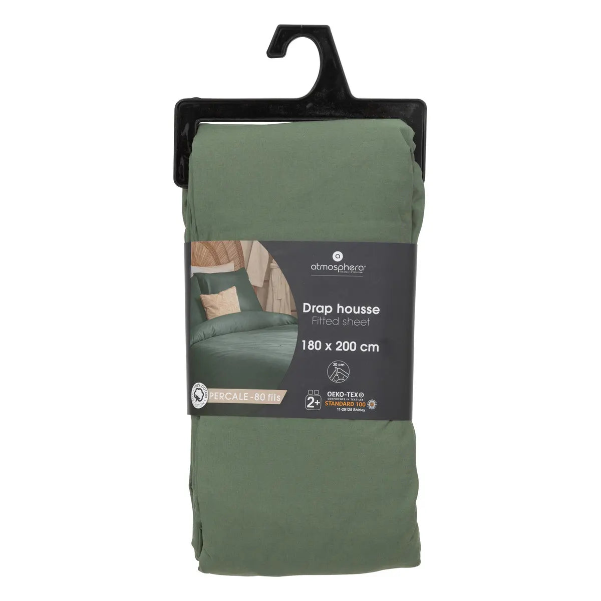 Еластичен чаршаф atmosphera, Перкал, 180x200 cm