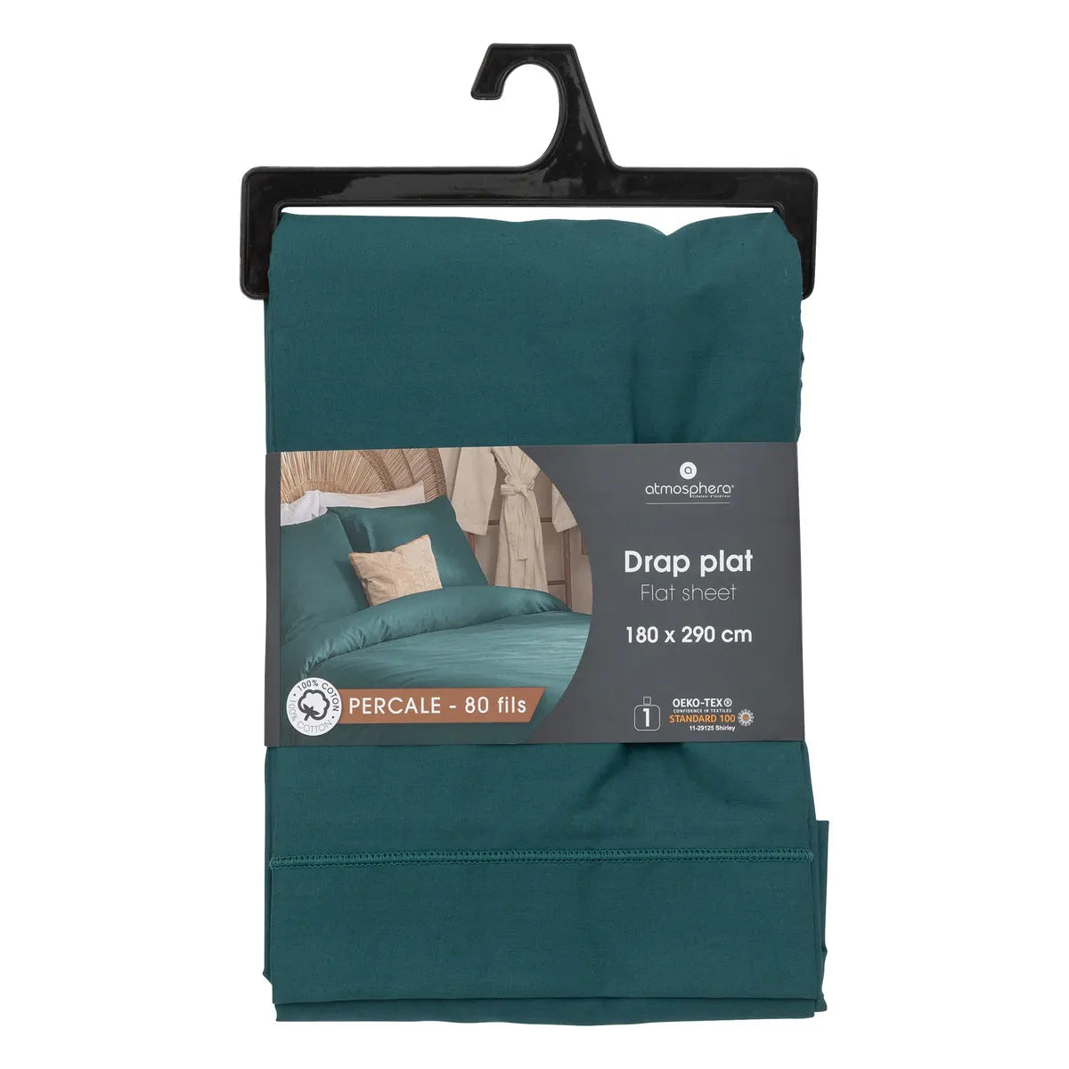 Единичен чаршаф atmosphera, Перкал, 180x290 cm