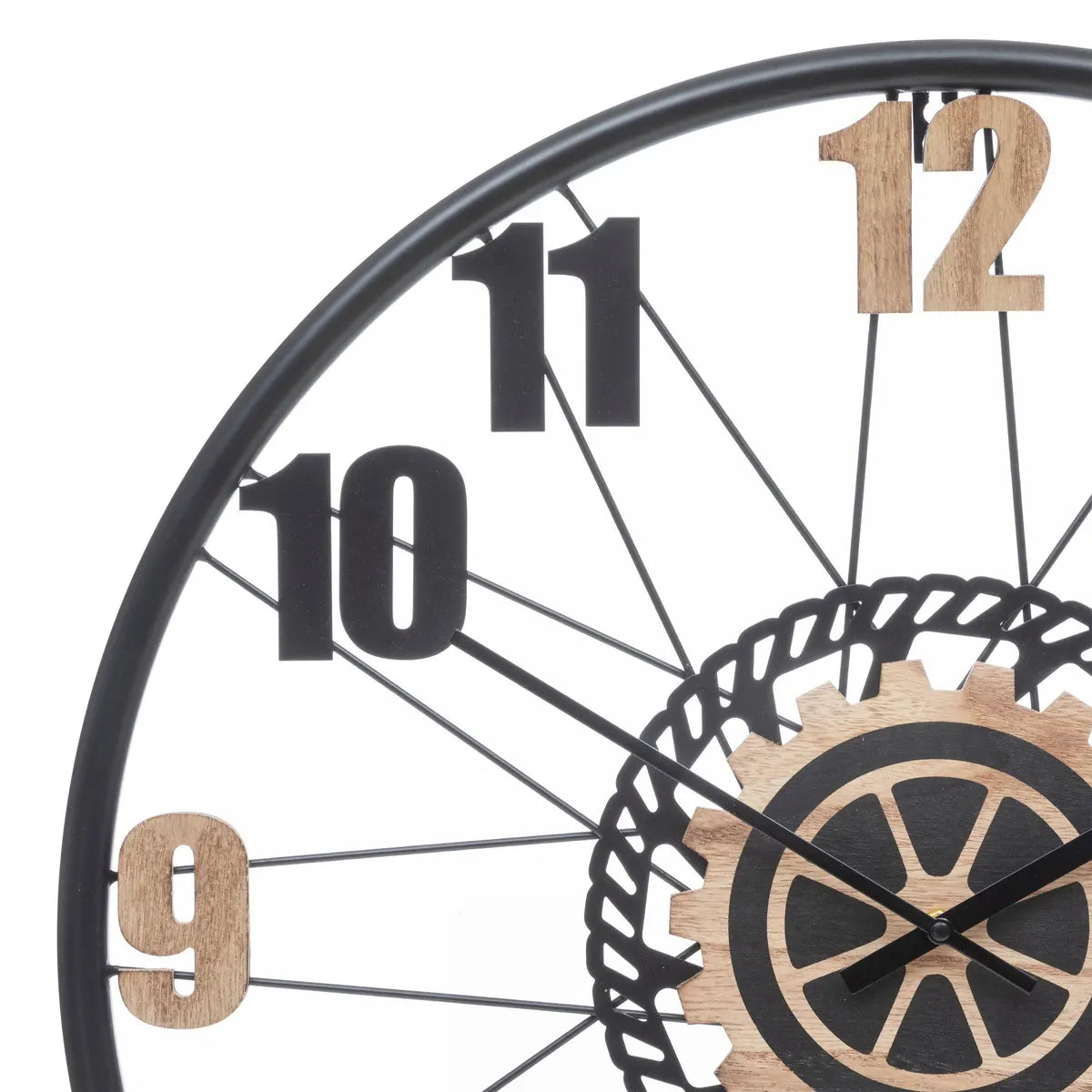 Стенен часовник atmosphera Mohan, С колело, Ø65 см, Метал и MDF