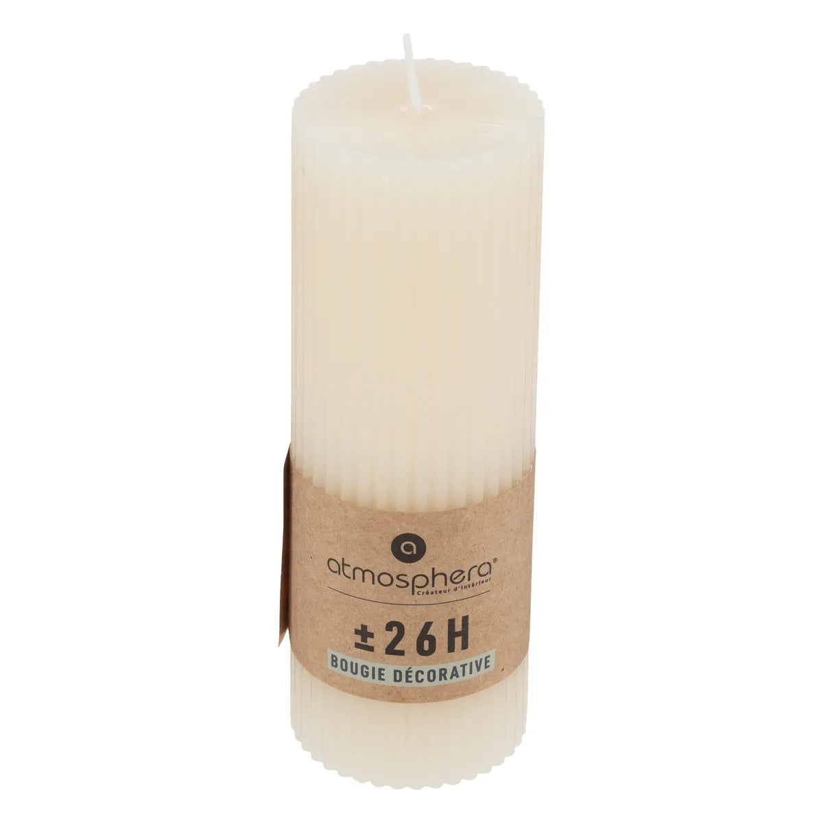 Свещ без аромат atmosphera Demi, Кръгла, 5x14 cm