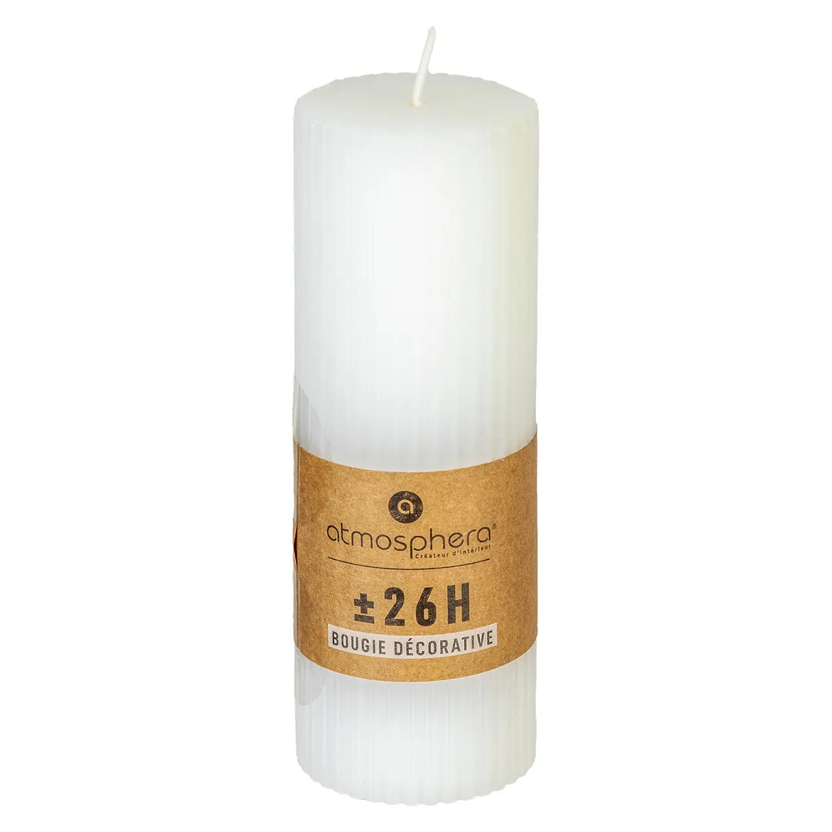 Свещ без аромат atmosphera Demi, Кръгла, 5x14 cm