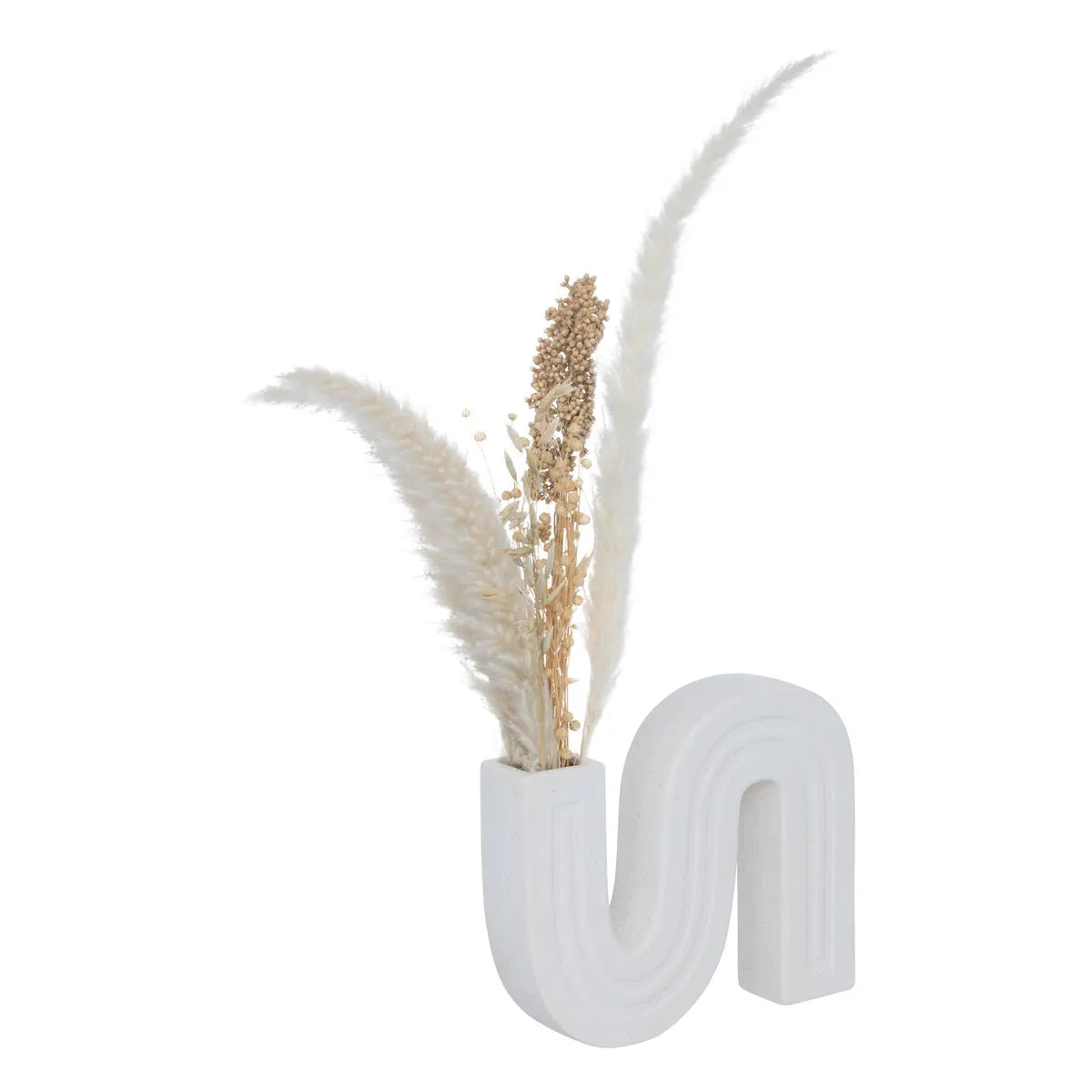 Ваза atmosphera Olme, Керамика, Бял, 20 cm