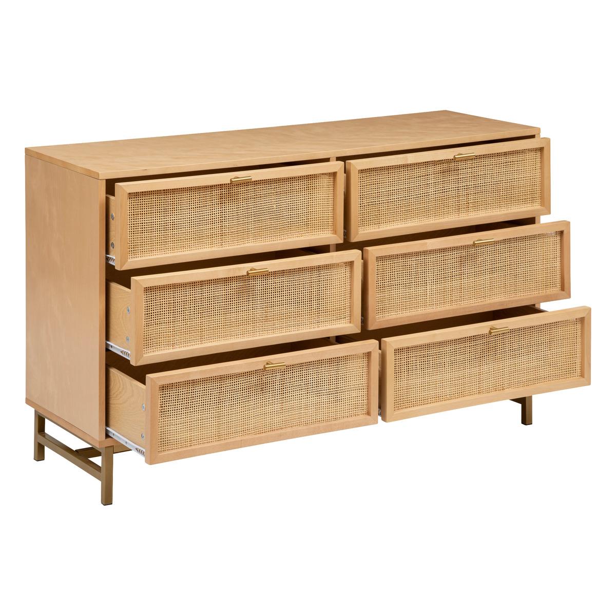 Скрин atmosphera Rayo, 6 чекмеджета, 120x40cm, MDF, Бреза