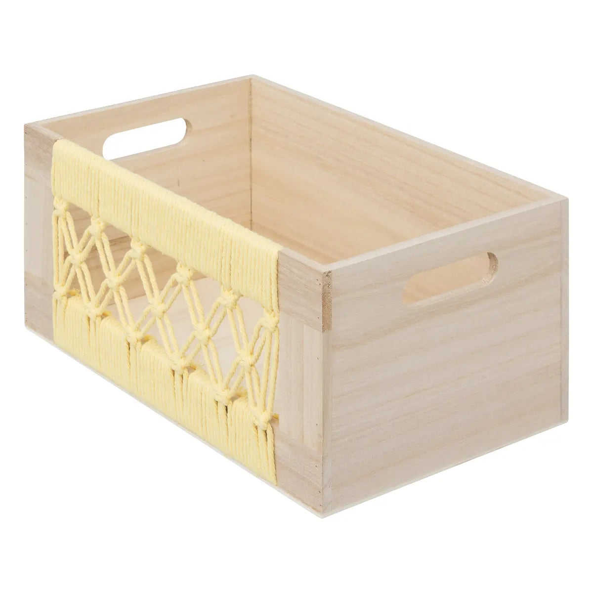 Комплект от 3 австралийски щайги с макраме, MDF