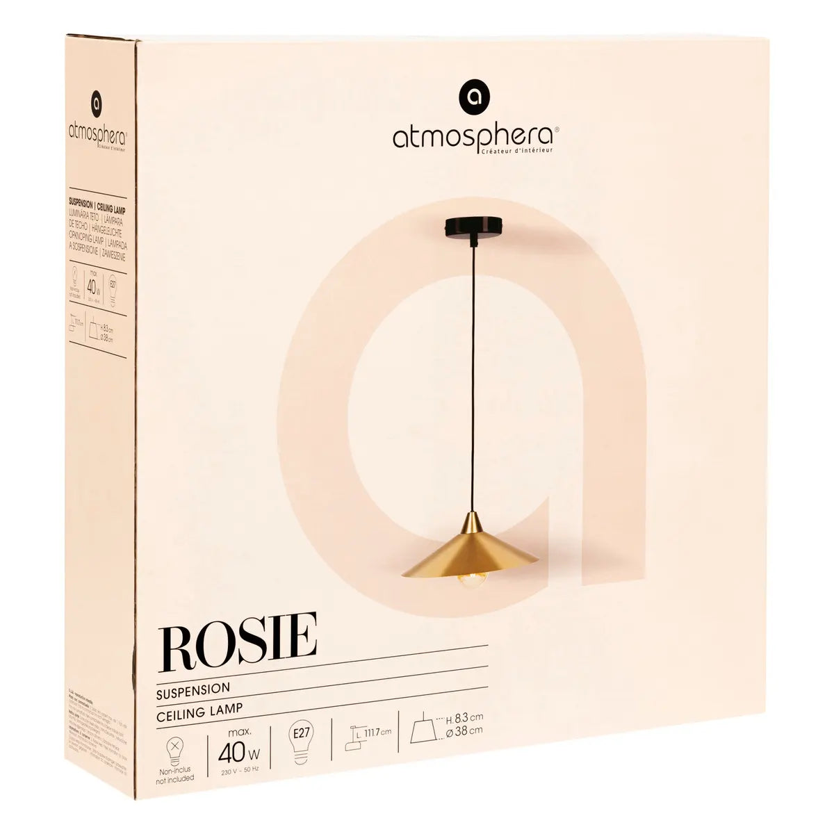 Пендел atmosphera Rosie, 38 cm, Златист метал