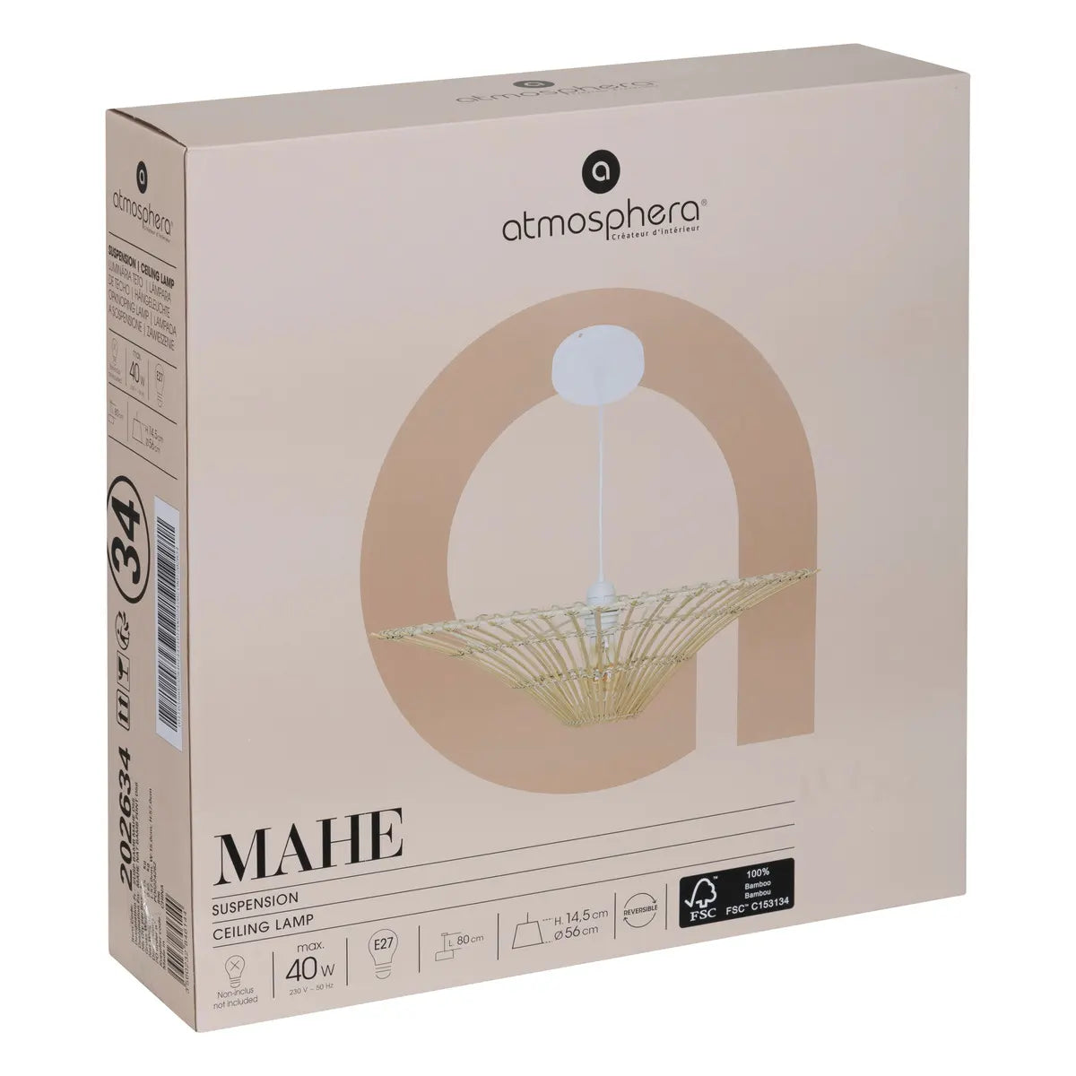 Пендел atmosphera Mahe, 56 cm, Бамбук