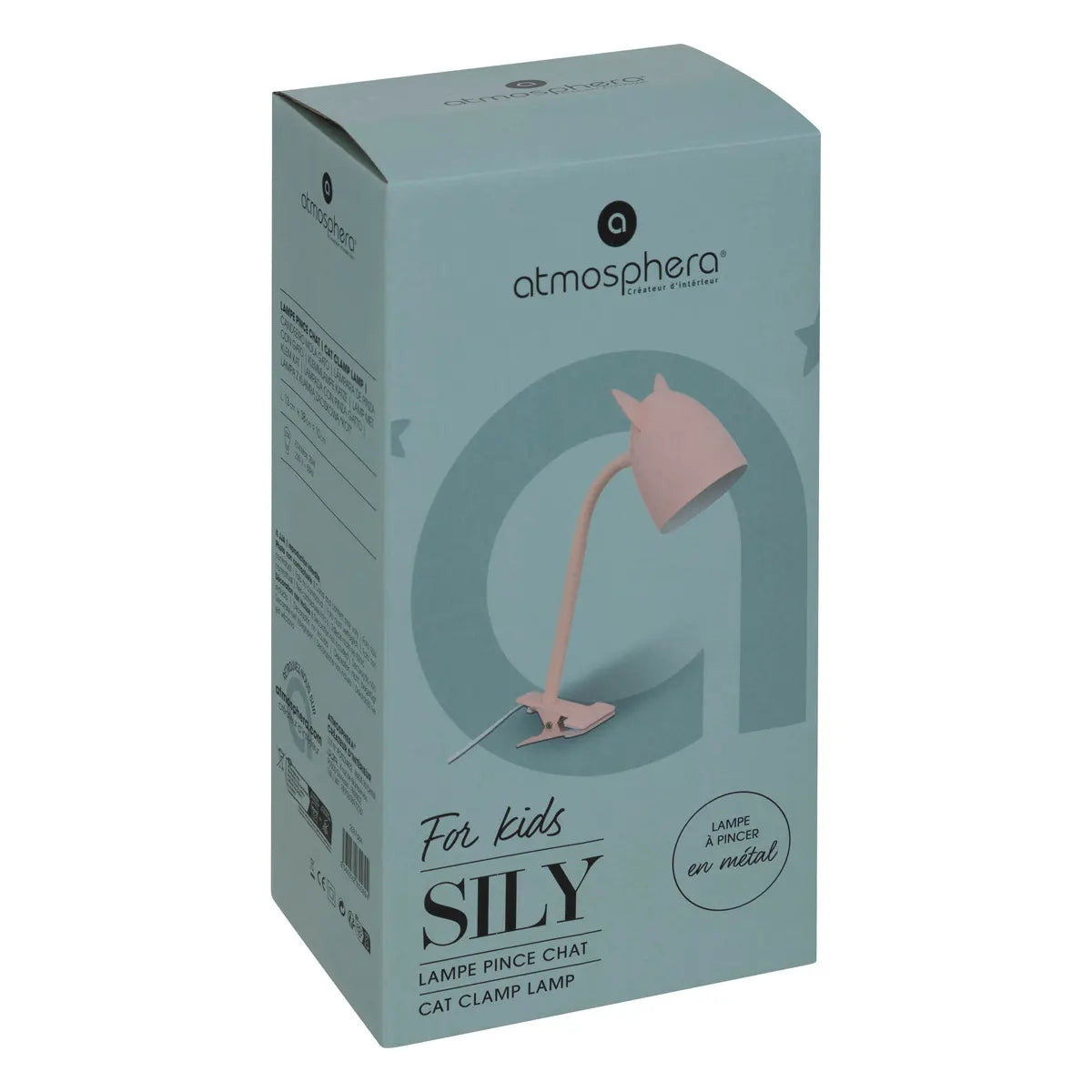 Детска нощна лампа със захващане atmosphera Silly, Розов, 43 cm