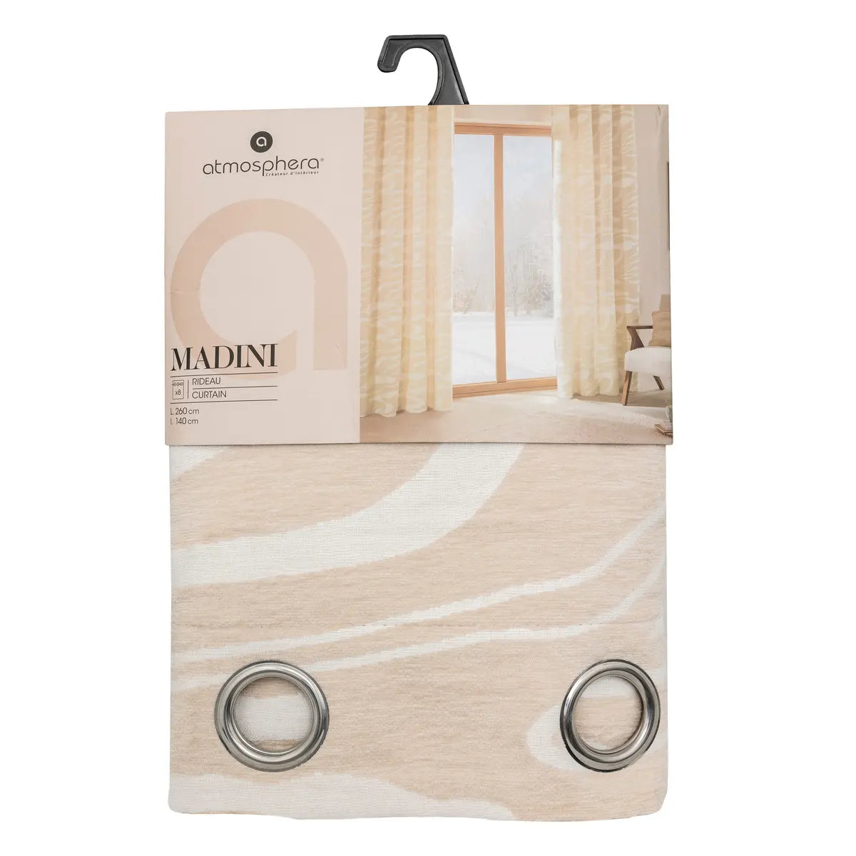 Завеса жакард atmosphera Madini, 140x260 см, Шенил