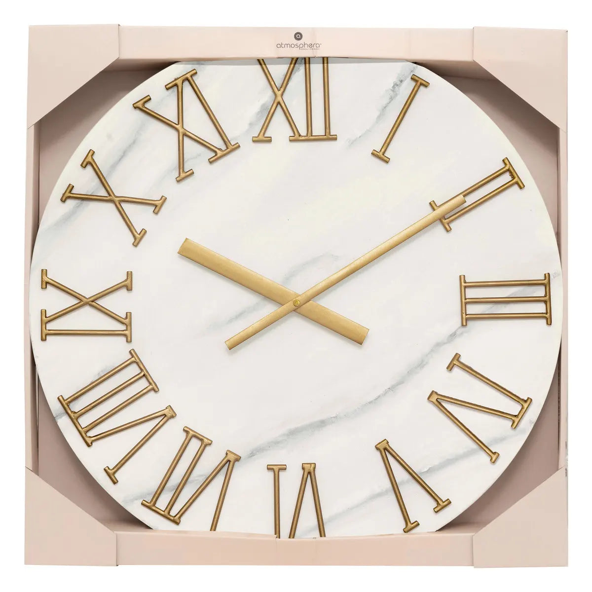 Стенен часовник atmosphera Alisha, Ø56 см, Метал, Мраморен ефект