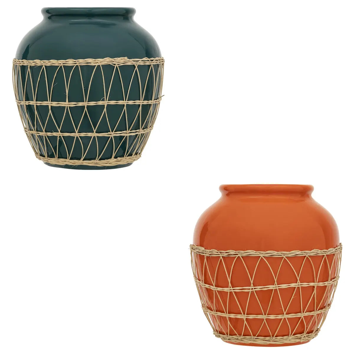 Ваза atmosphera Yucatan, Керамика, Ратан, 33 cm