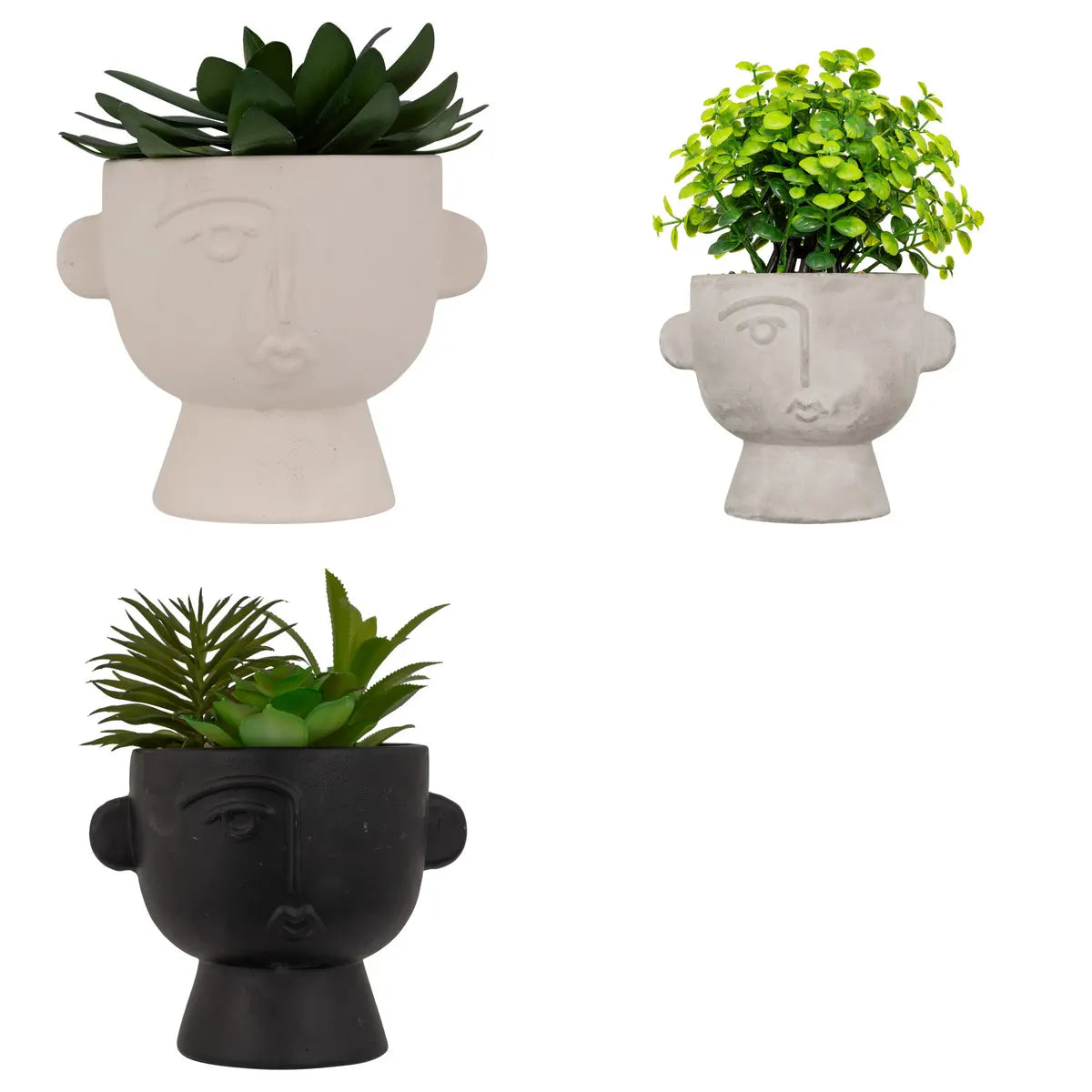 Изкуствено растение atmosphera Dusty Succulent, 22 cm, Различни видове