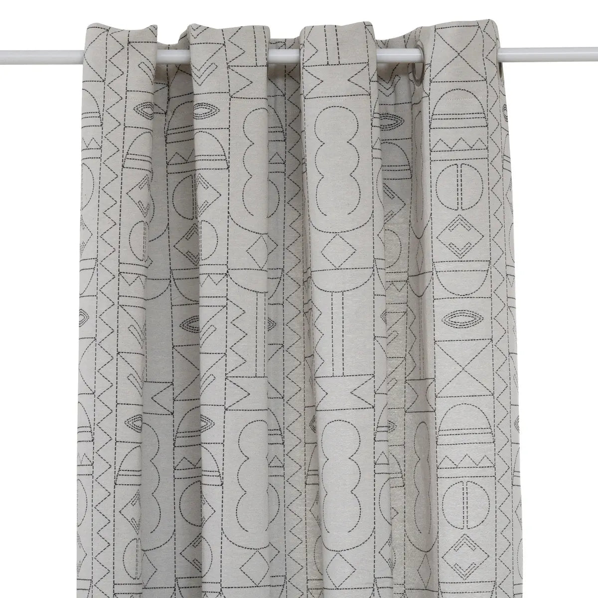 Завеса жакард atmosphera Malakite, 140x260 см, Черно-бяла