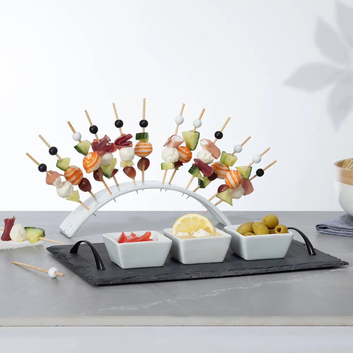 Чиния за предястия atmosphera, 30х20 cm, Порцелан/шисти/бамбук