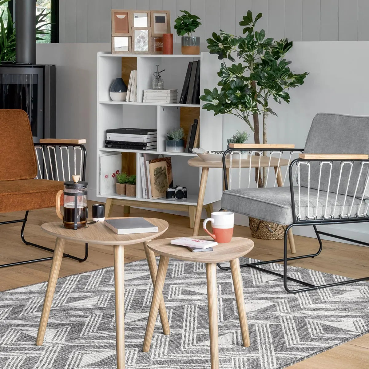 Холна маса atmosphera Mileo Бежов, 3 броя, 40/48/60 cm