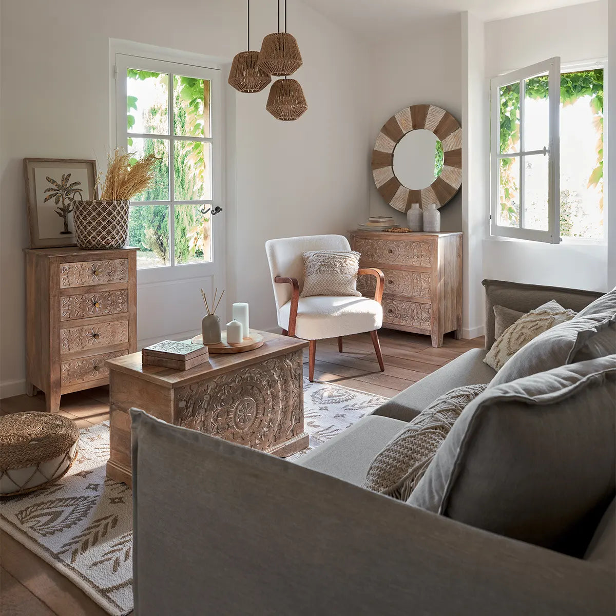 Шкаф за съхранение atmosphera Shirel, Мангово дърво