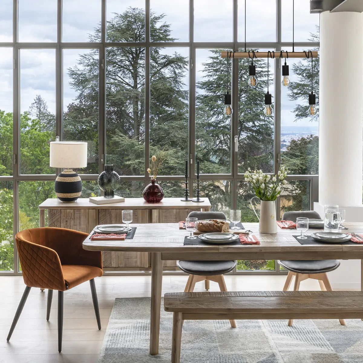 Ваза atmosphera Uly, Стъкло, 21 cm