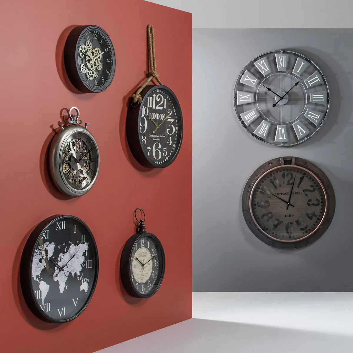 Стенен часовник atmosphera Mely, Механизъм, Ø37 см, Метал